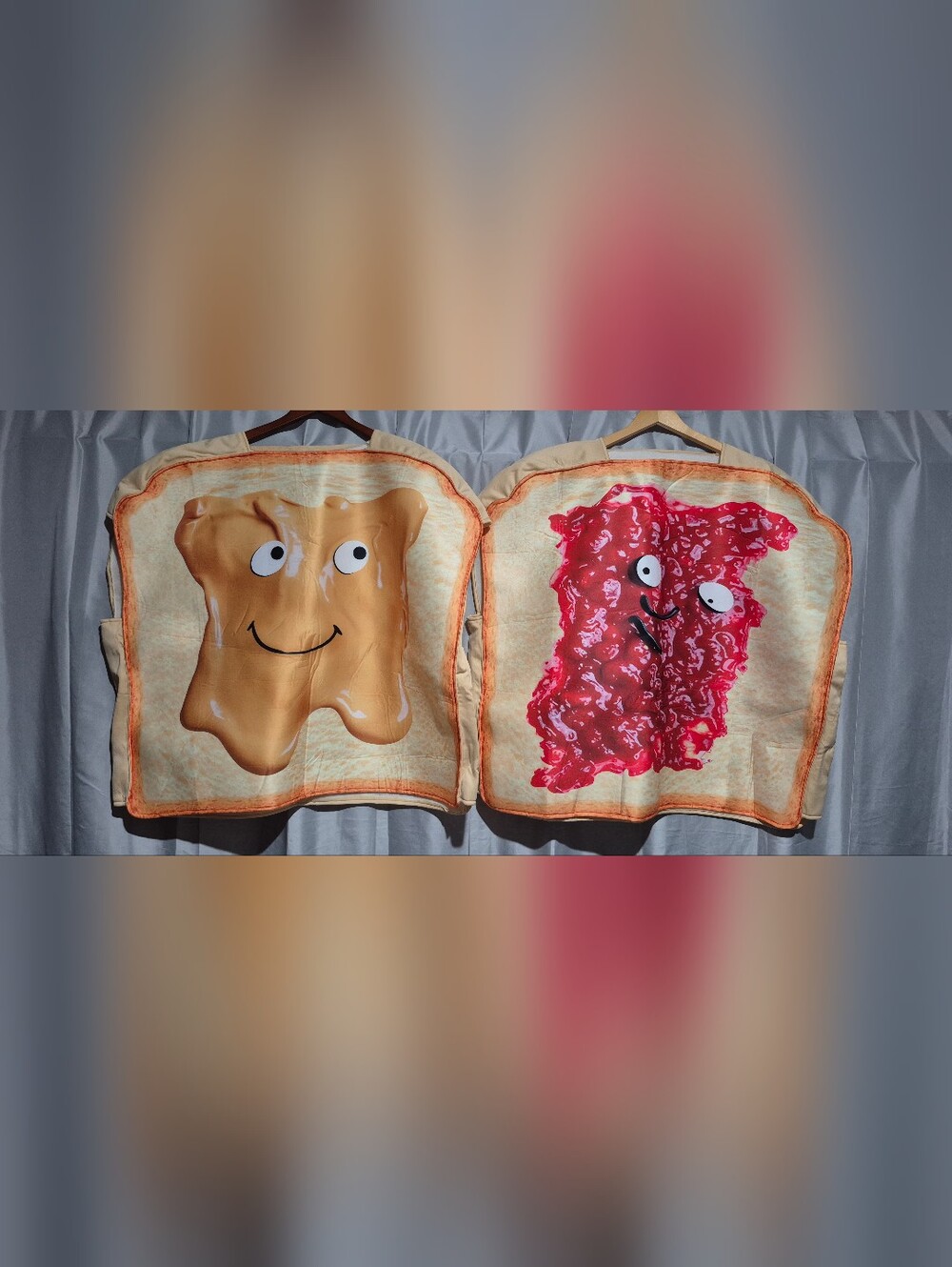 Peanut Butter & Jelly Toast Costume Set - Fun Food Print